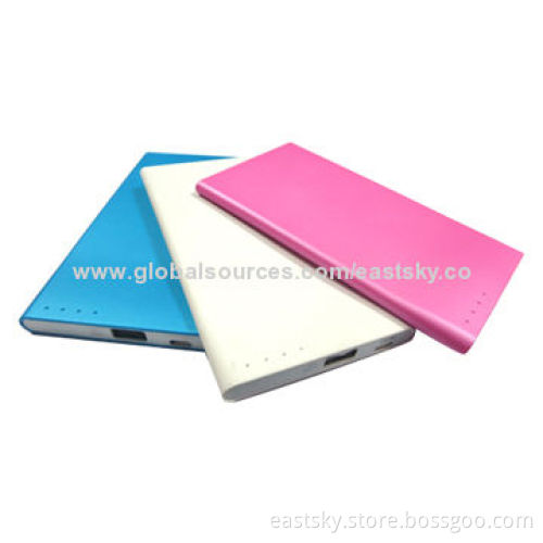 Promotional Slim Power Bank with 2,500mAh Capacity